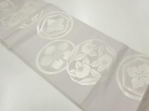 アンティーク　花丸文様織出し全通袋帯（材料）